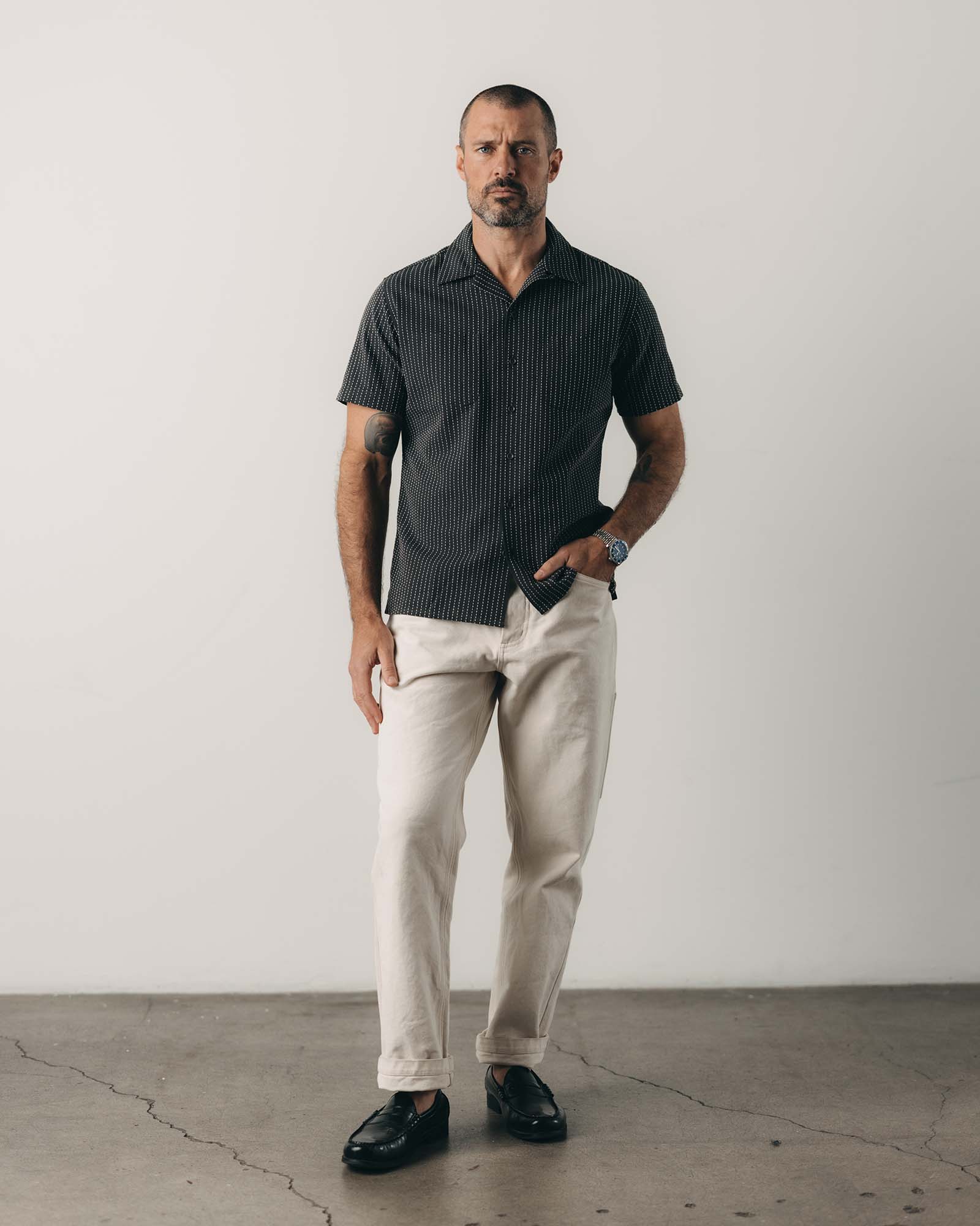 The Conrad Shirt in Pickstitch Stripe Dobby - Image 3