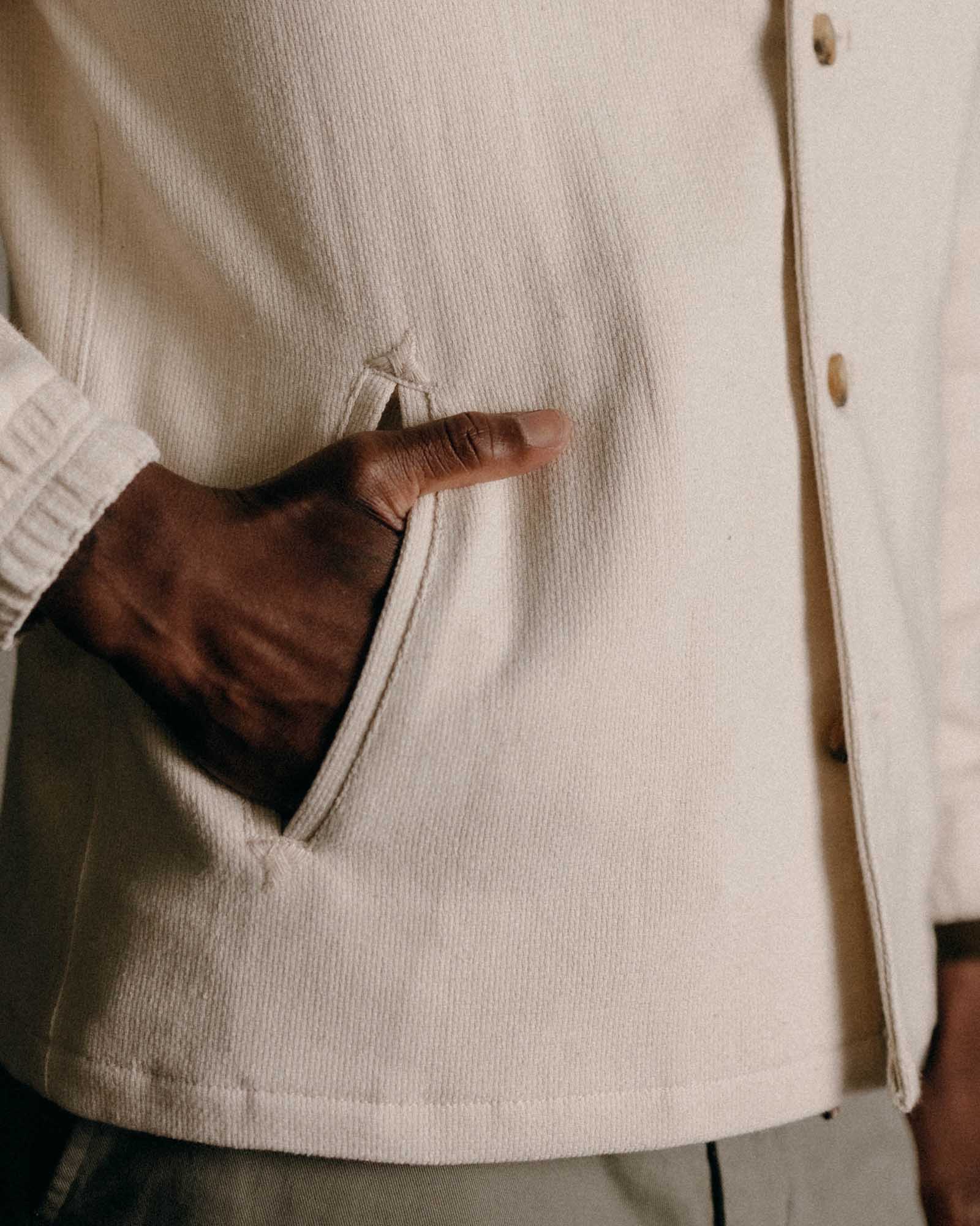 The Crew Jacket in Seeded Natural Sashiko - Image 3