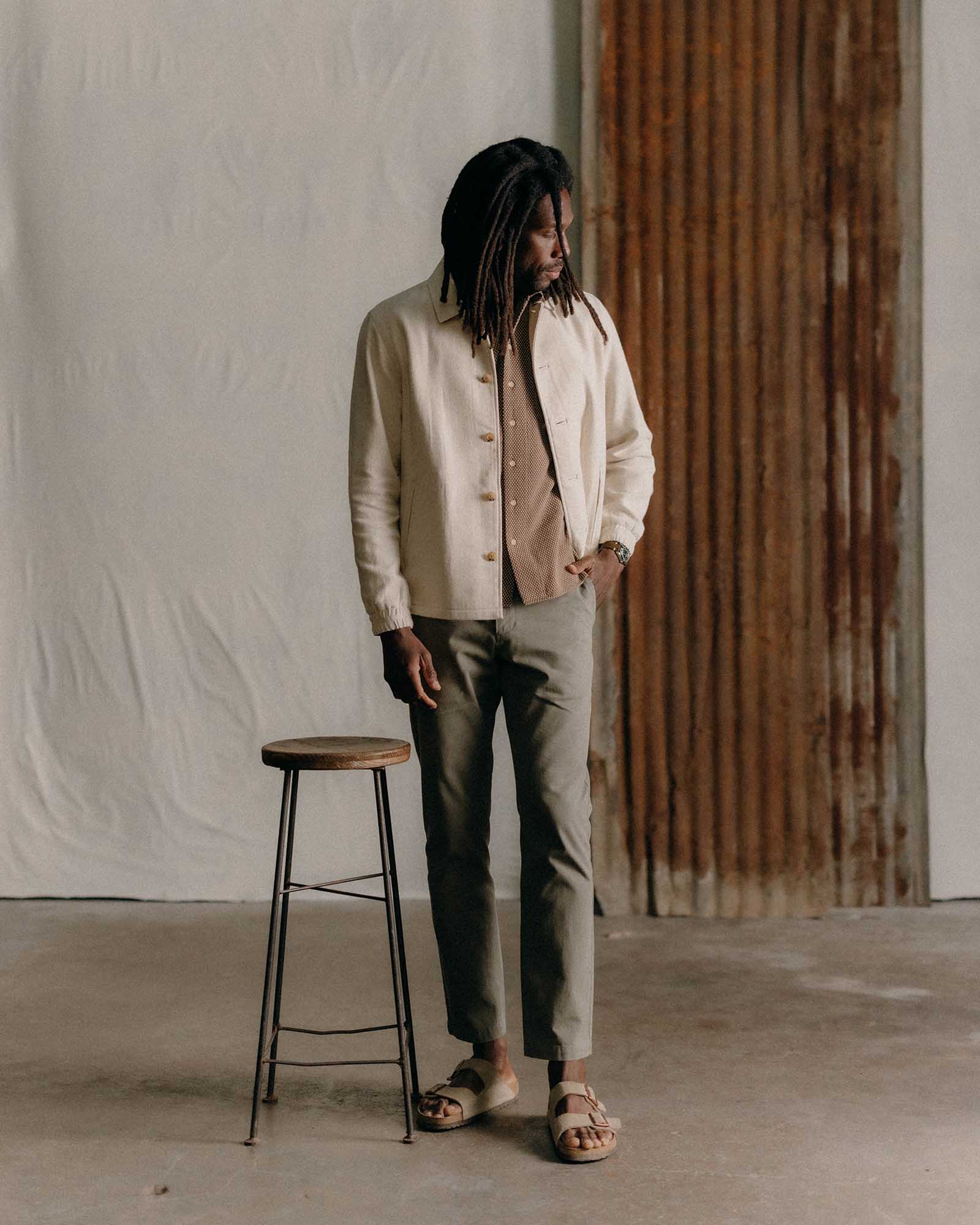 The Crew Jacket in Seeded Natural Sashiko - Image 4