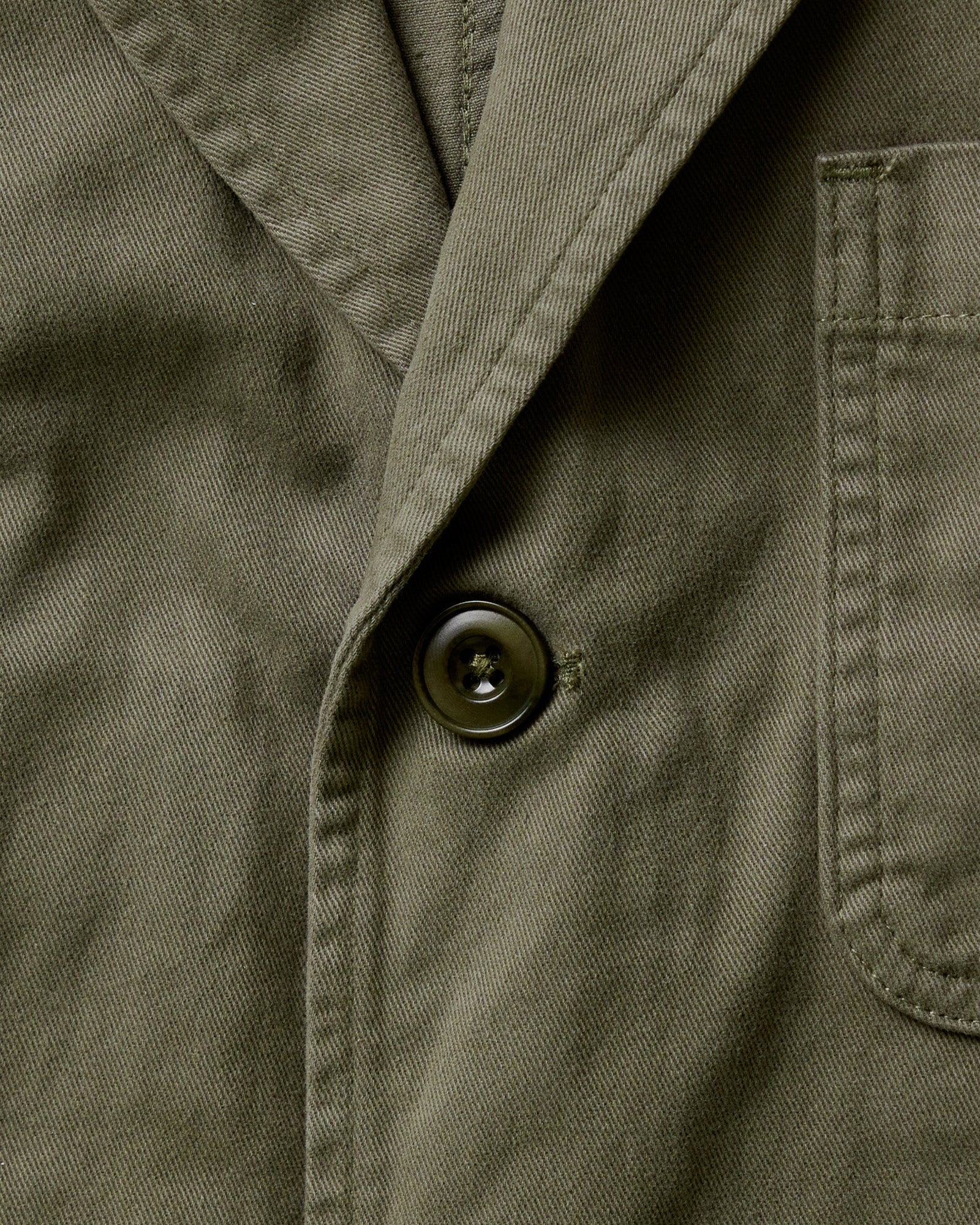 The Foundation Sportcoat in Organic Smoked Olive Twill - Image 7