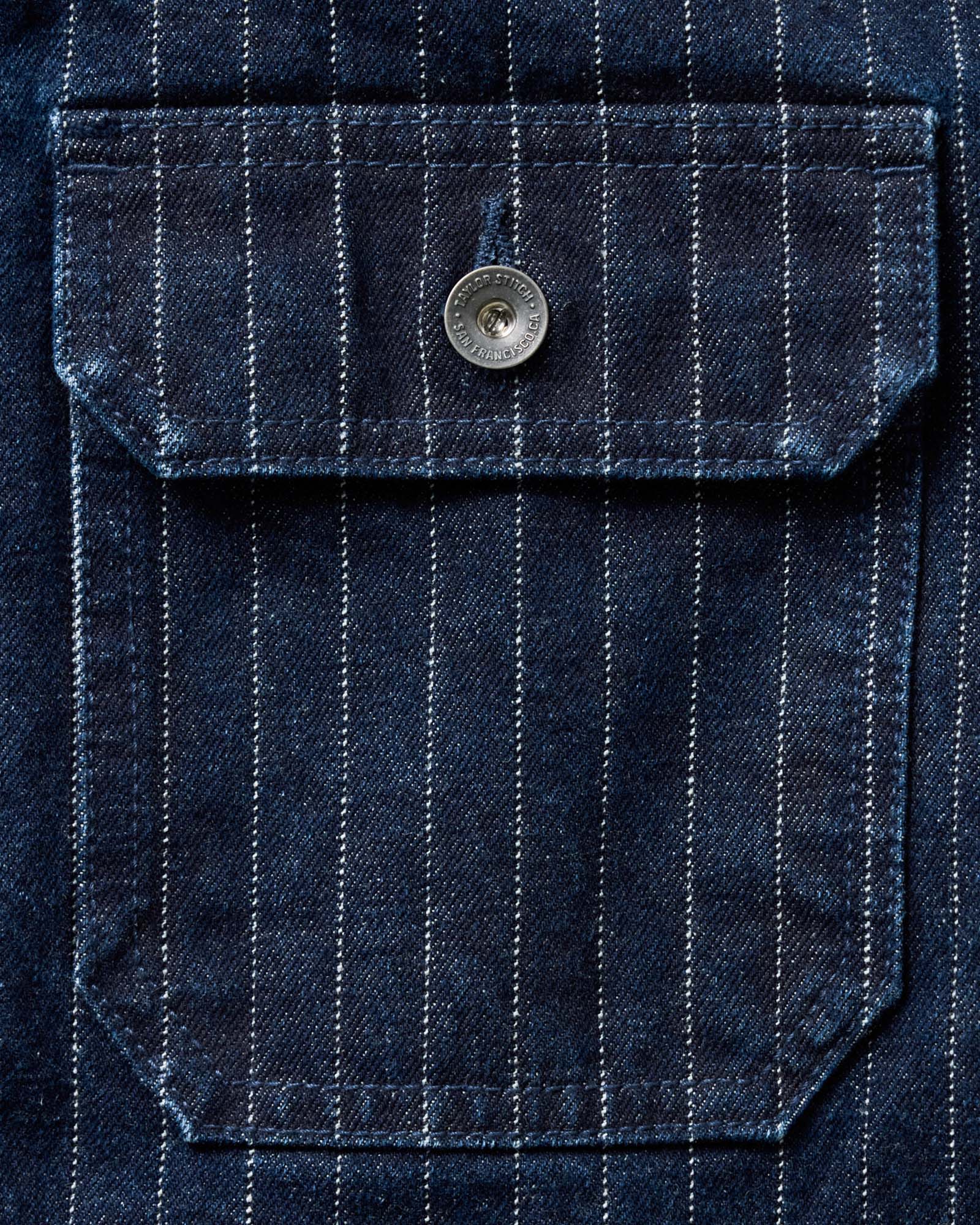 The Fremont Jacket in Rinsed Indigo Dobby Denim - Image 5