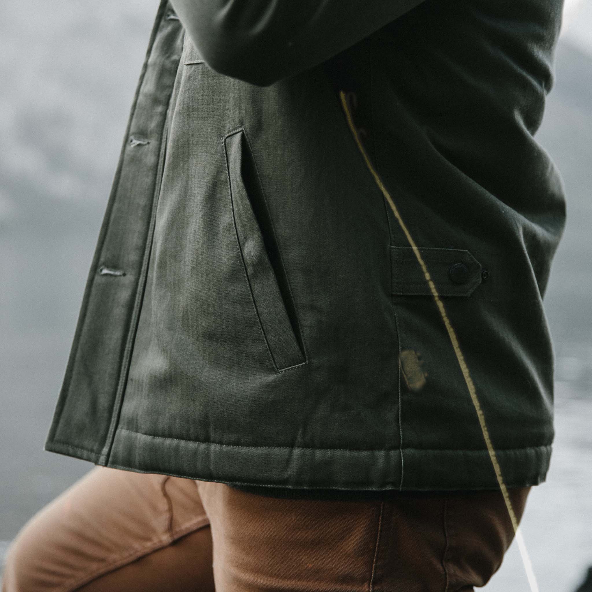 The Lined Watts Jacket in Olive - Image 4