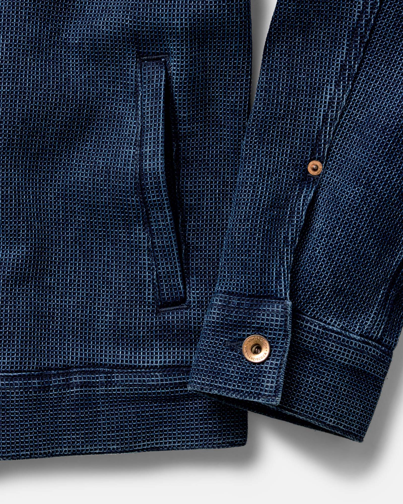 The Long Haul Jacket in Rinsed Indigo Waffle - Image 6