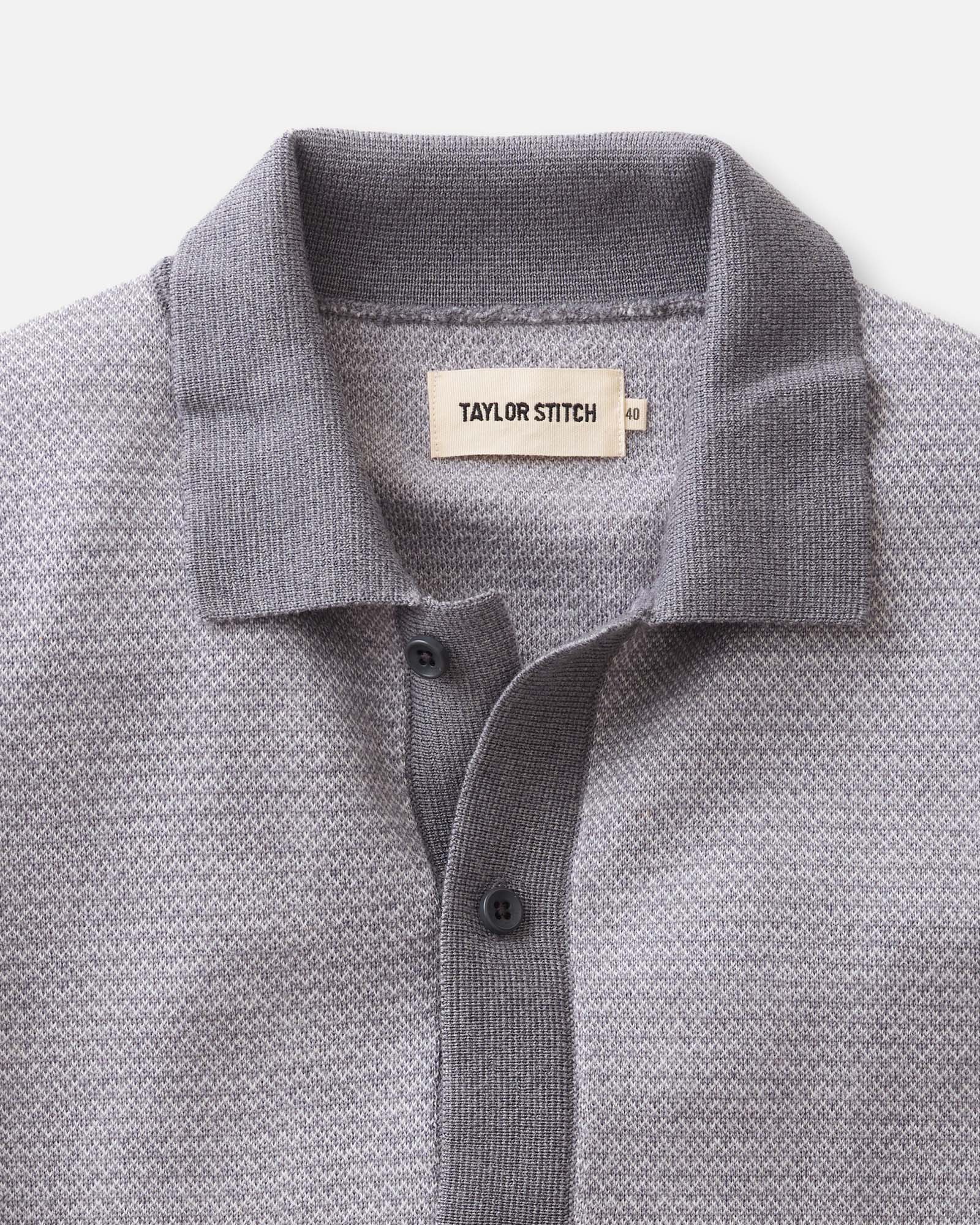 The Nichols Polo in Heather Grey Birdseye Merino - Image 4