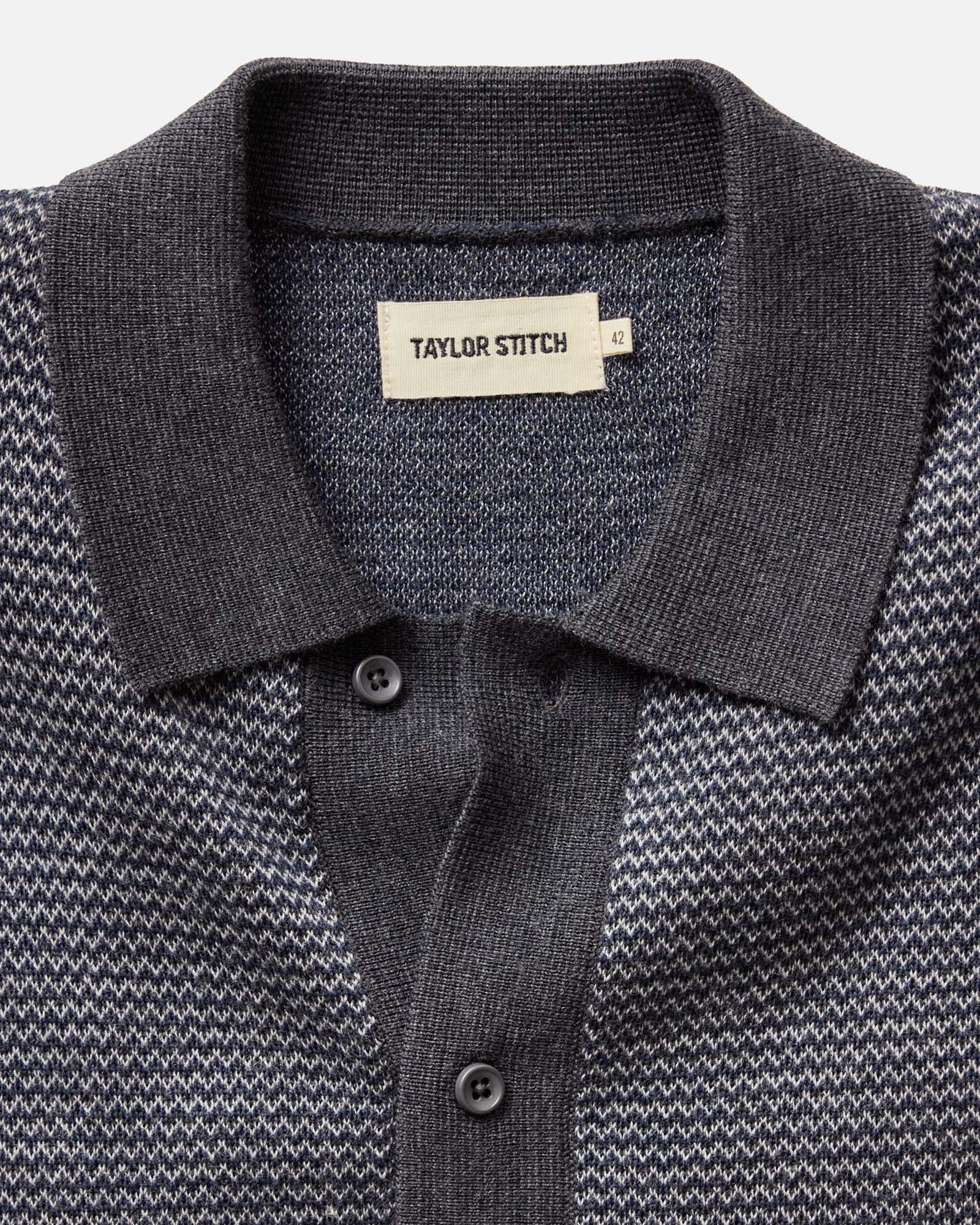 The Nichols Polo in Navy Birdseye Merino - Image 4