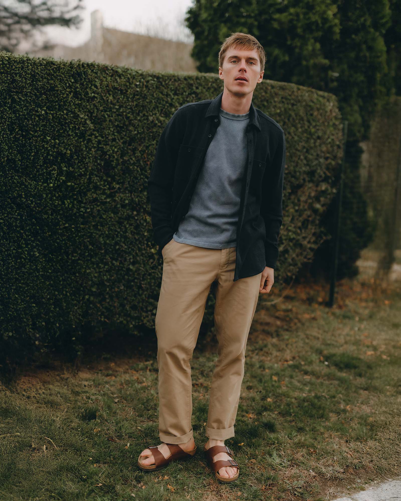 The North Shore Knit Shirt in Heather Navy - Image 3