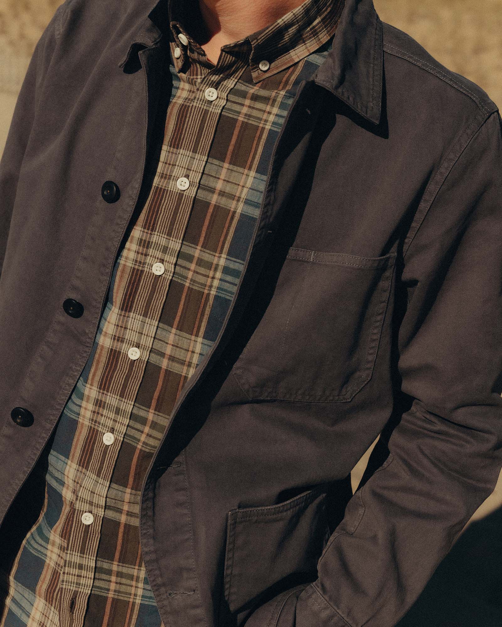 The Ojai Jacket in Organic Charcoal Foundation Twill - Image 4