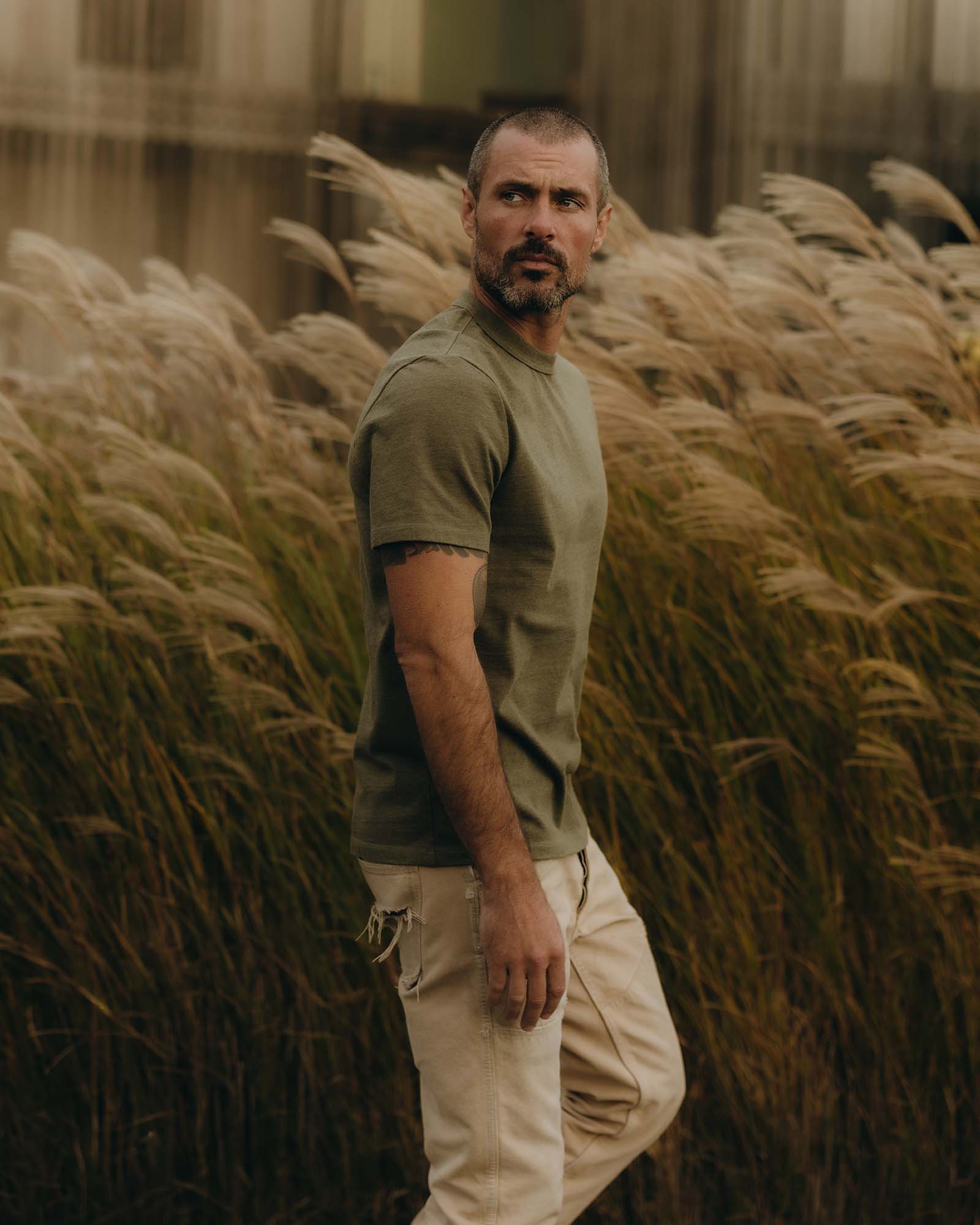 The Organic Cotton Shop Tee in Army Twist - Image 3