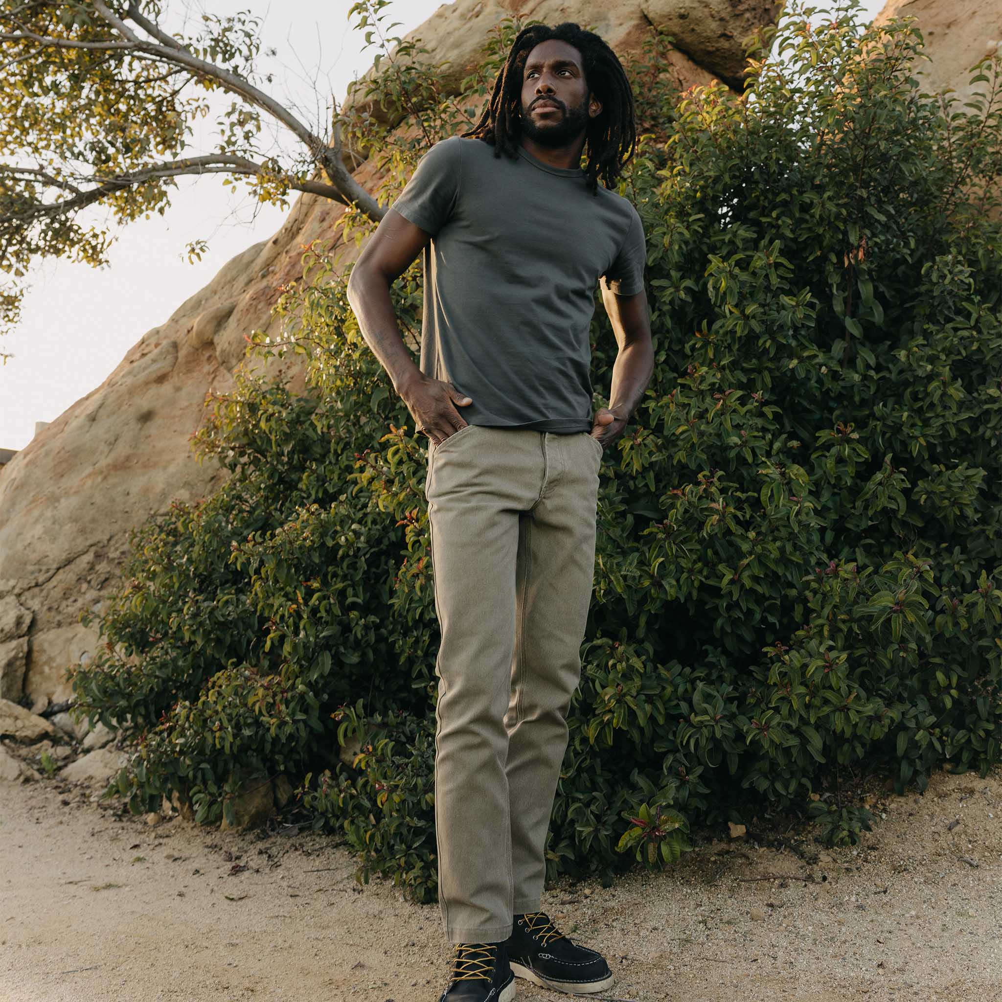The Organic Cotton Tee in Faded Black - Image 4