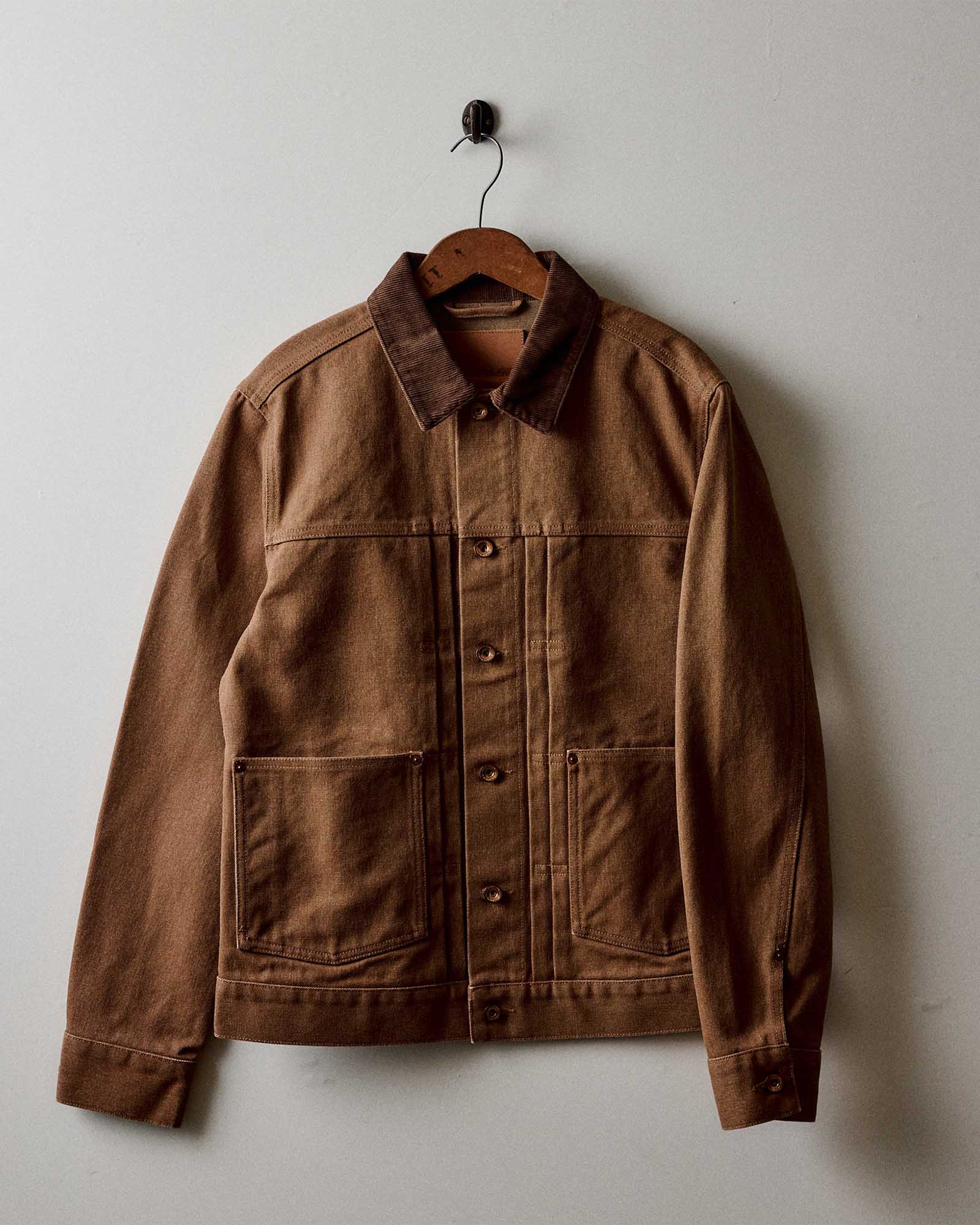 The Ryder Jacket in Tobacco Chipped Canvas - Image 5