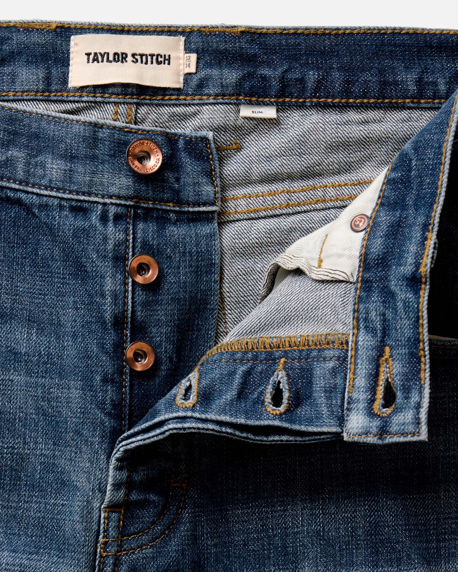 The Slim Jean in Mid Wash Organic Selvedge - Image 4