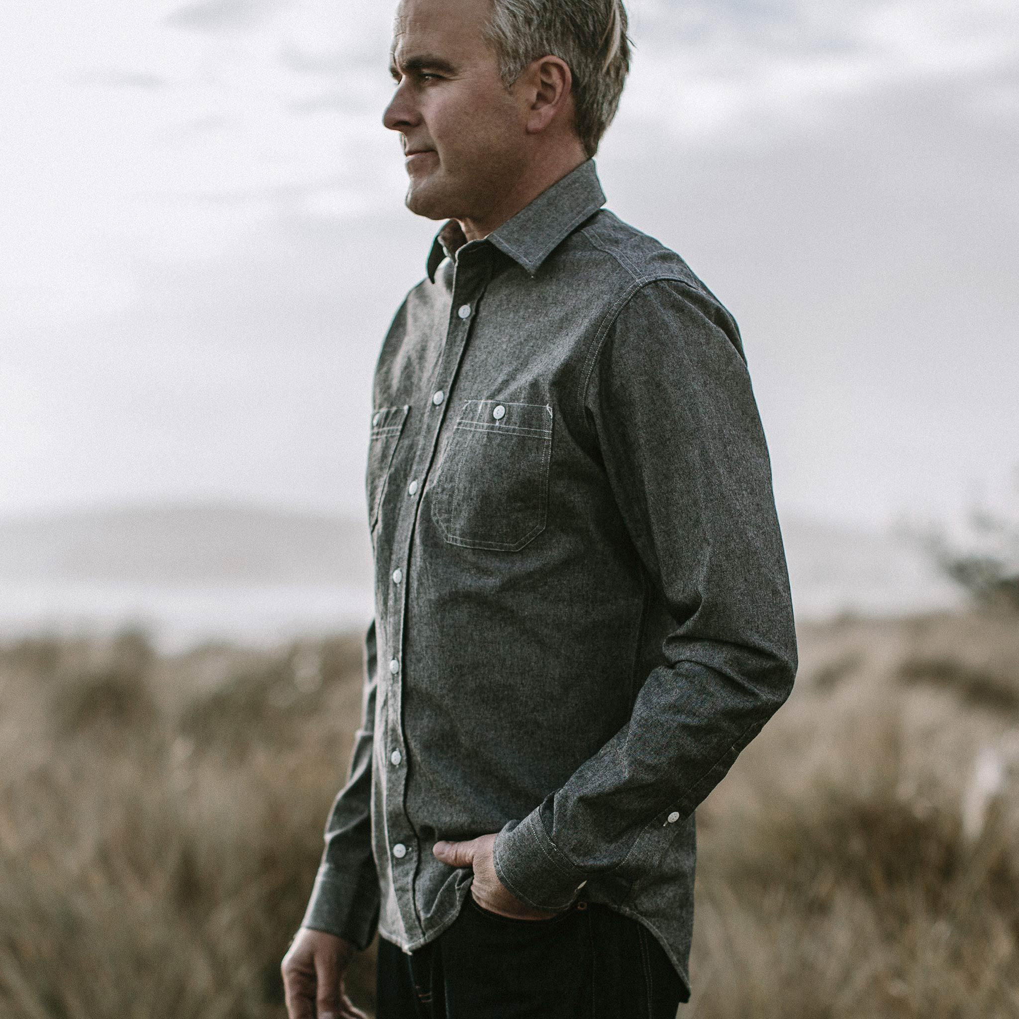 The California in Charcoal Everyday Chambray - Image 5