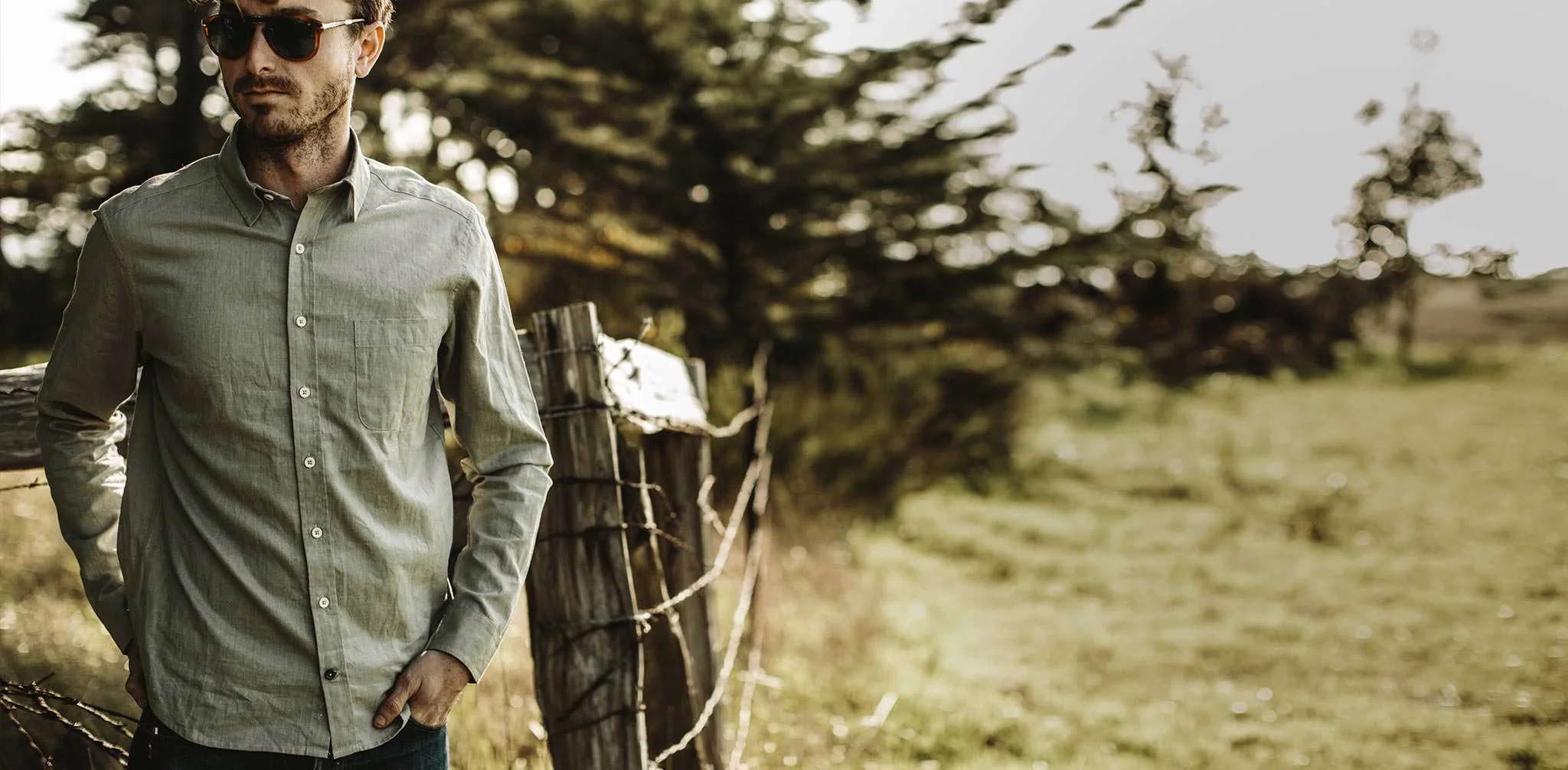 The California in Olive Hemp Poplin - Image 10