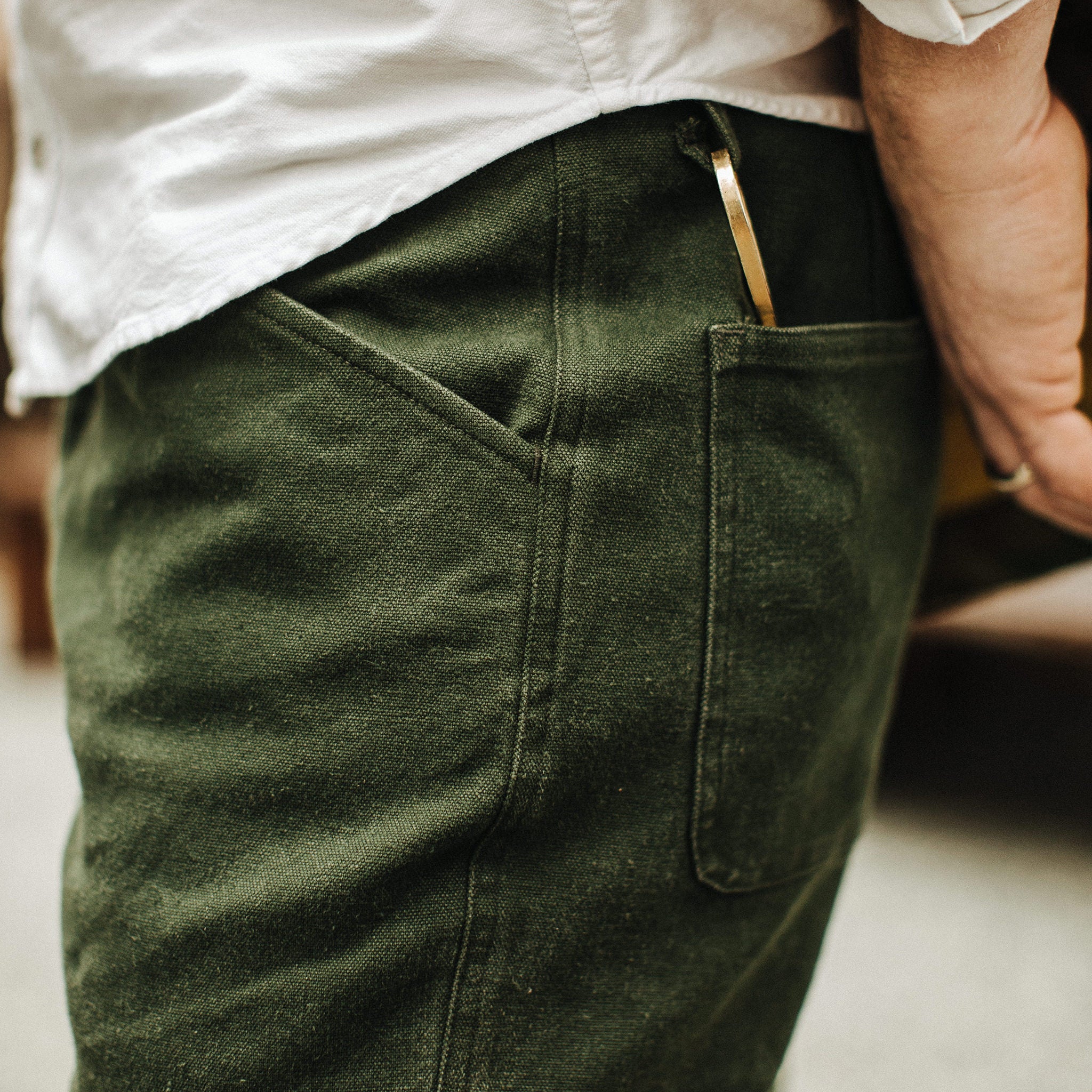 The Camp Pant in Dark Olive Boss Duck - Image 8