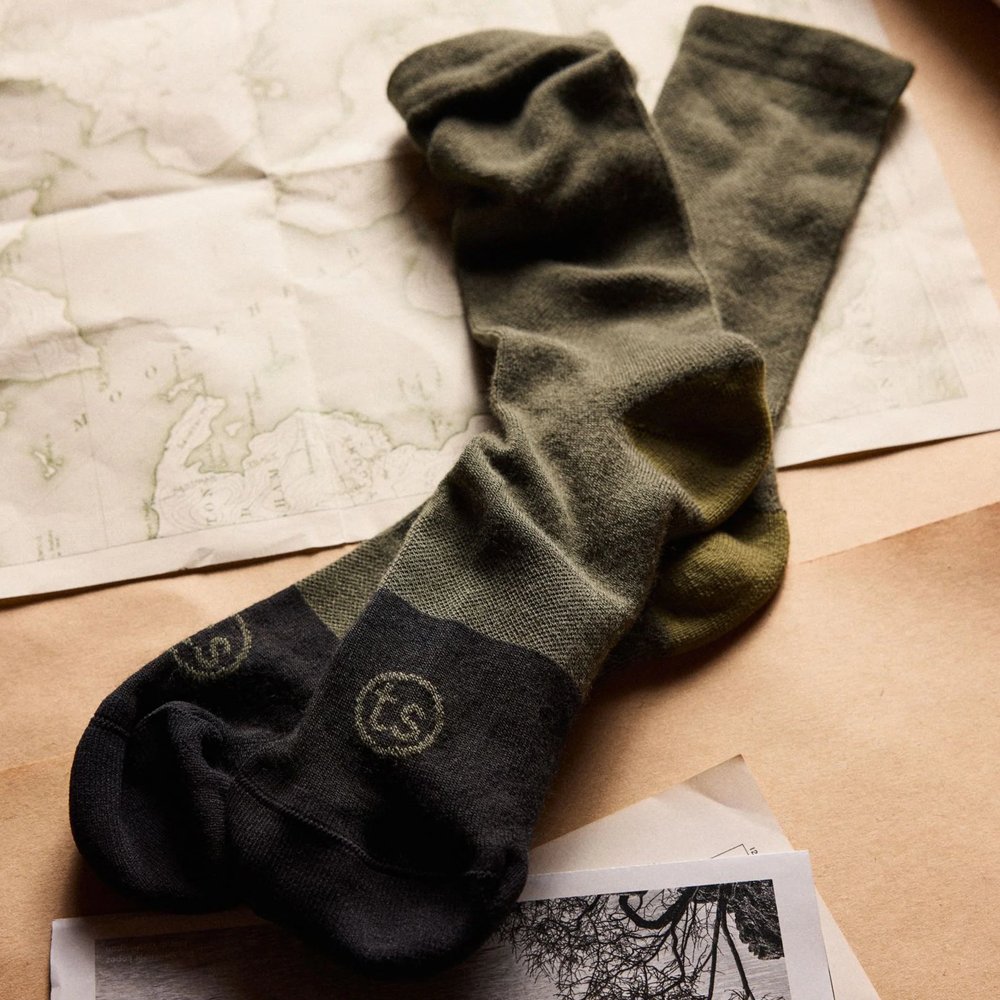 The Merino Sock in Olive - Image 3