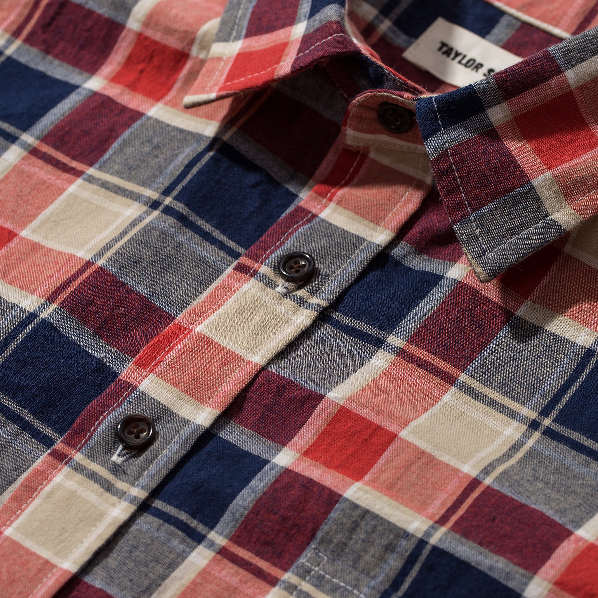 The Short Sleeve California in Red Plaid - Image 5