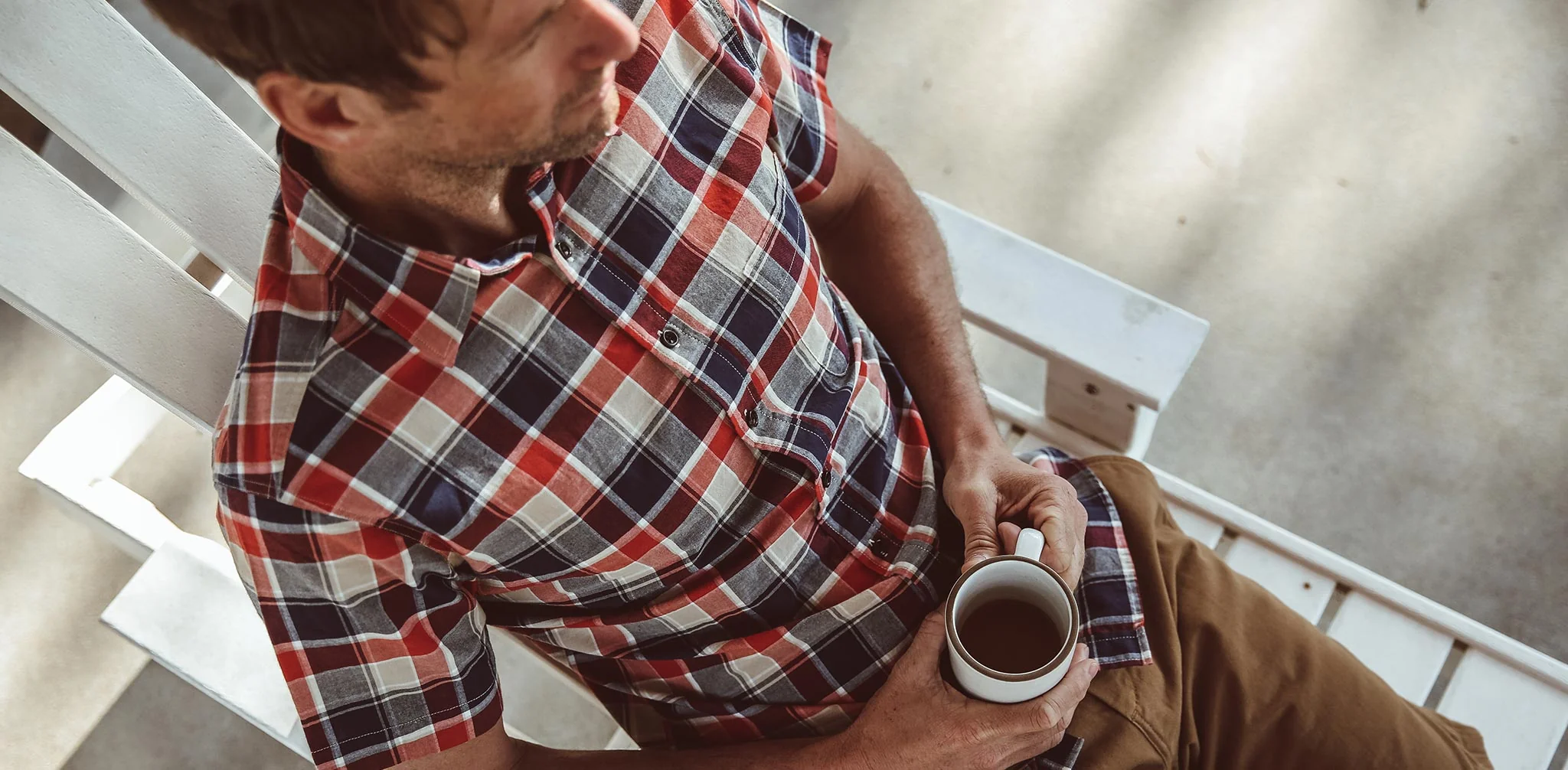 The Short Sleeve California in Red Plaid - Image 6
