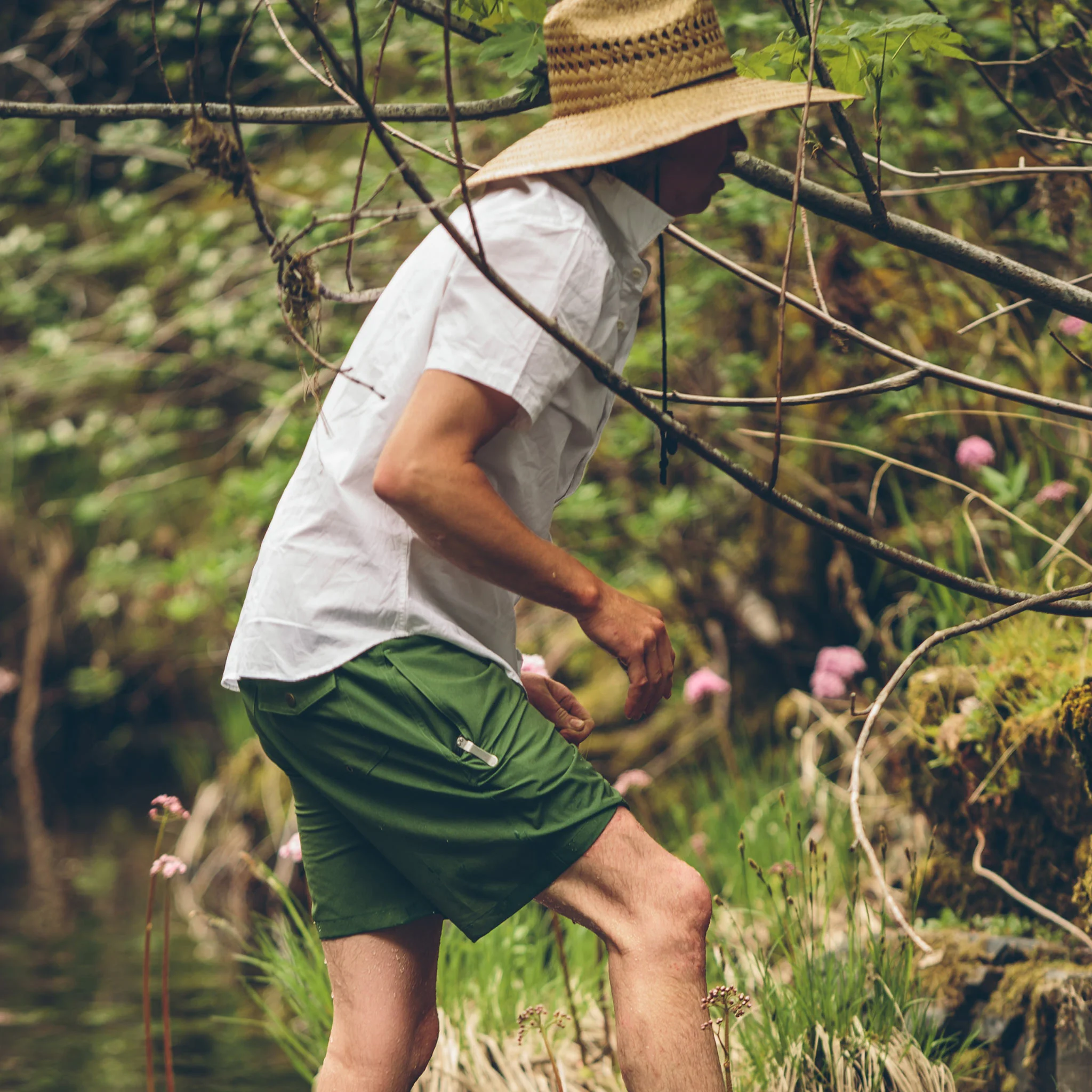 The Yuba Trunk in Olive Print - Image 5