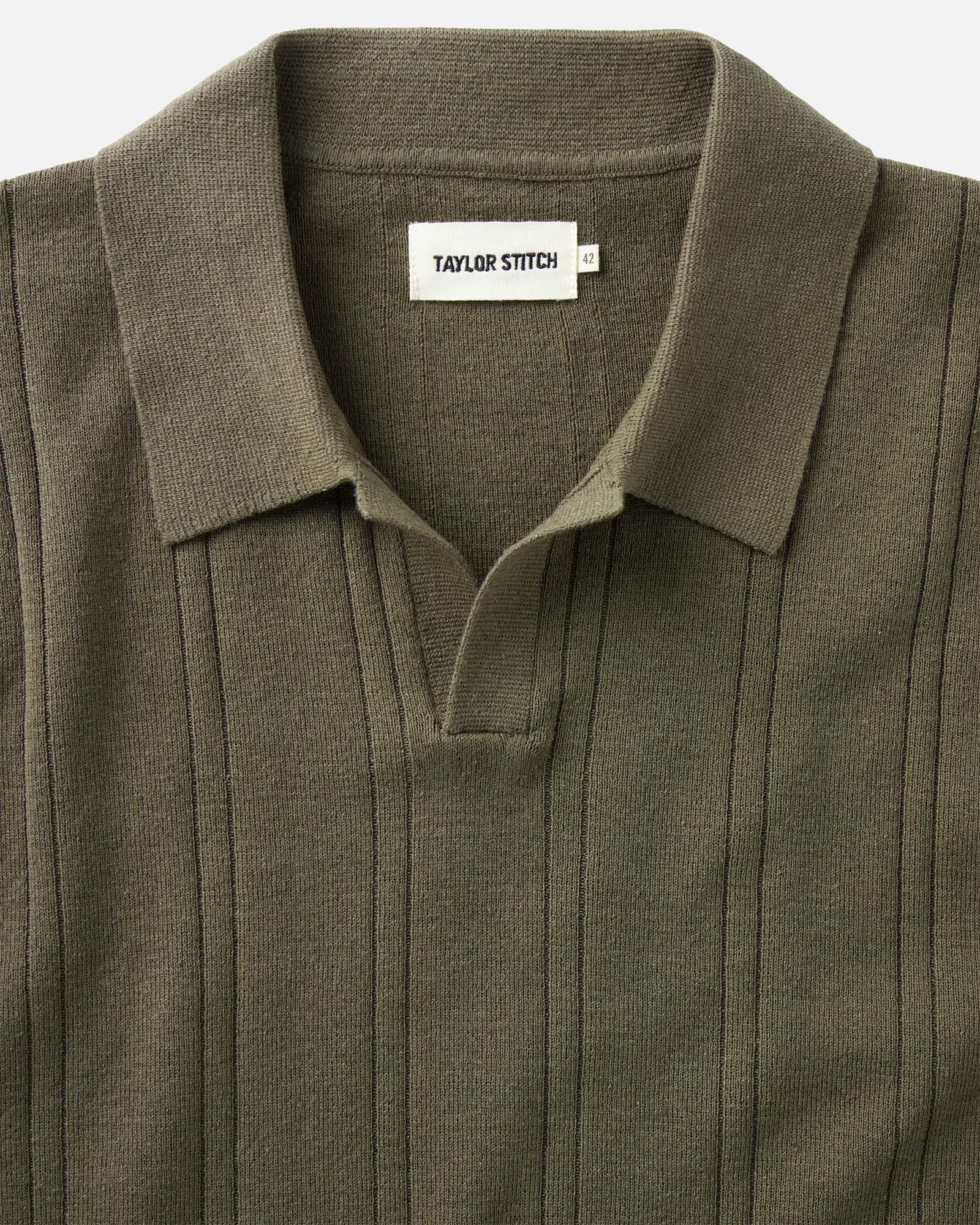 The Valencia Sweater Polo in Heather Cilantro Rib - Image 4