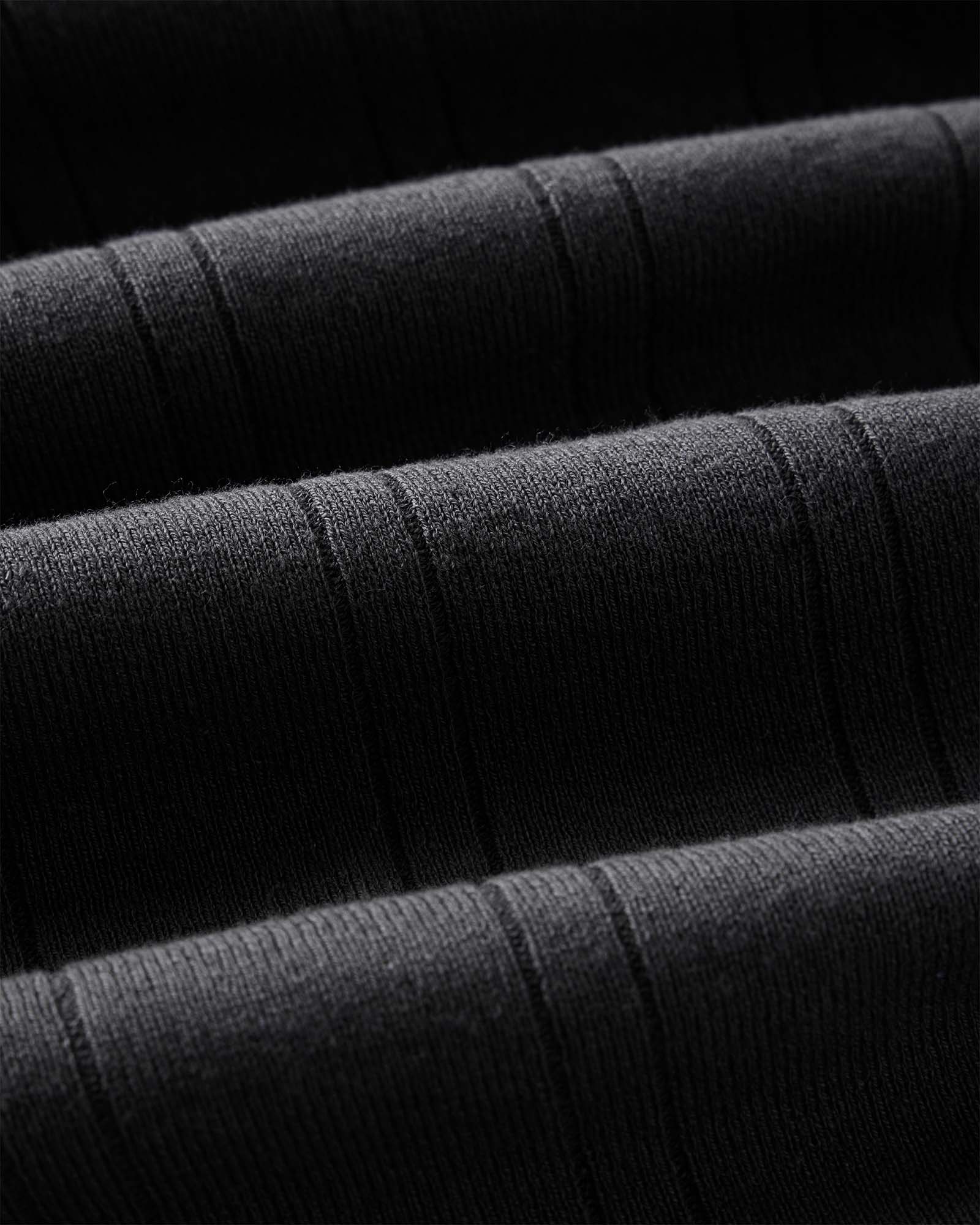 The Valencia Sweater Polo in Heather Coal Rib - Image 6